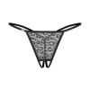 Obsessive Figi stringi otwarte Bianca czarne 2-pak